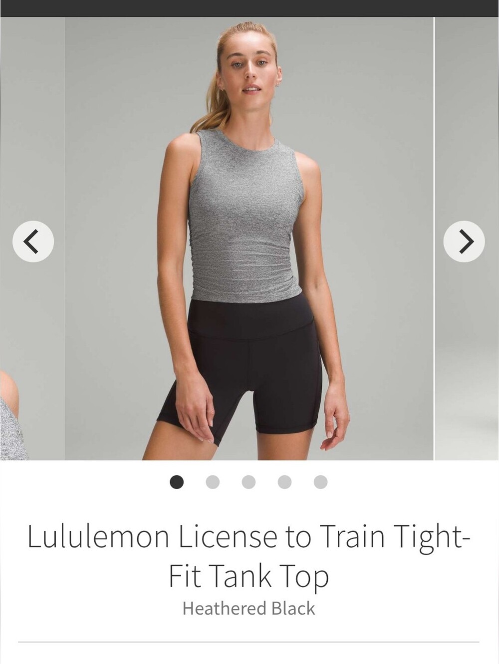 Lululemon License To Train Gray Heather Tank Top
